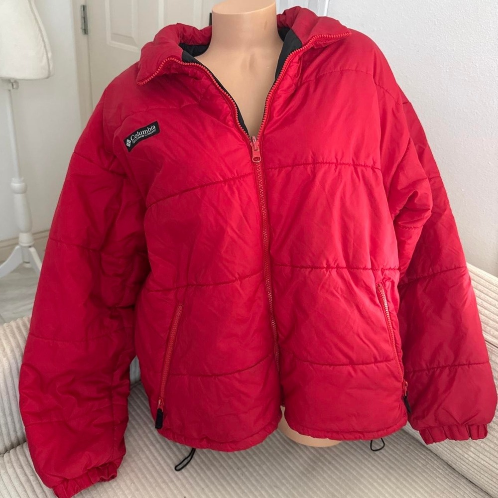 Columbia mens red puffer jacket
